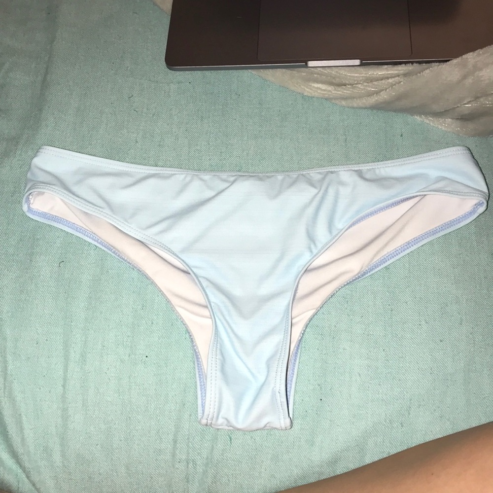 Light blue cheeky bikini bottoms